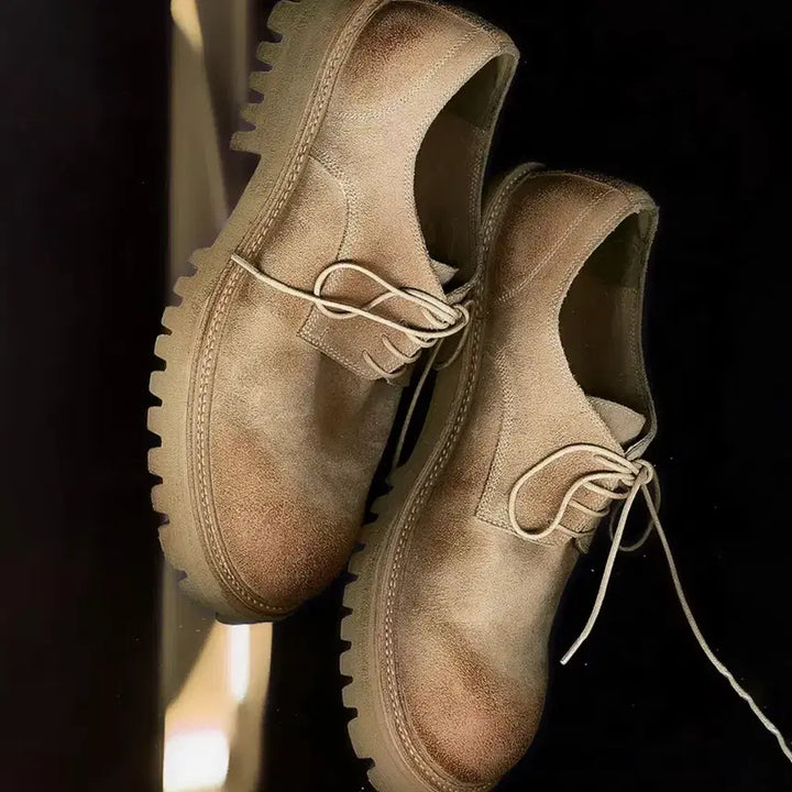 [BUNJANG] Yase 6.5cm Feather Commando Sole Suede Derby Shoes / 야세 6.5cm 페더 코만도솔 스웨이드 더비슈즈 250