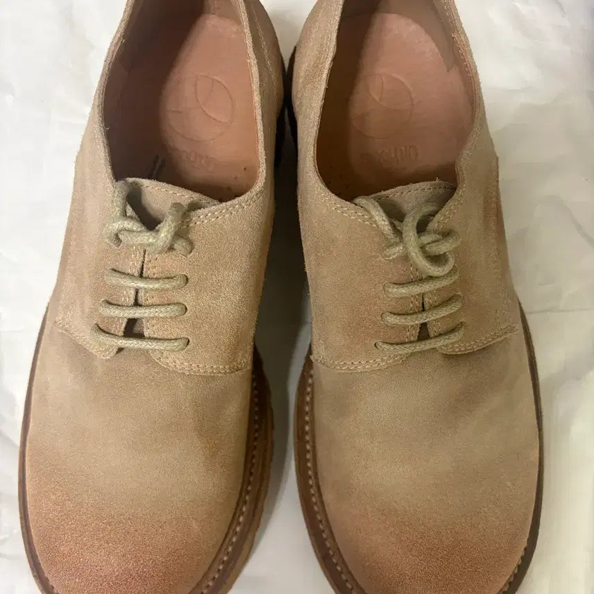 [BUNJANG] Yase 6.5cm Feather Commando Sole Suede Derby Shoes / 야세 6.5cm 페더 코만도솔 스웨이드 더비슈즈 250