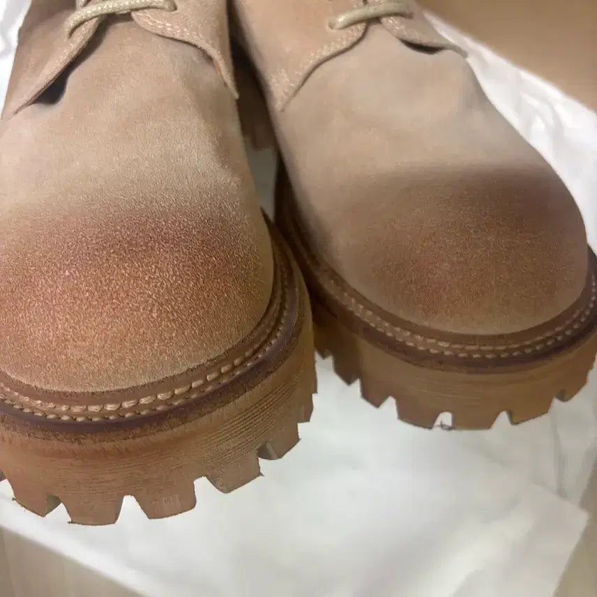 [BUNJANG] Yase 6.5cm Feather Commando Sole Suede Derby Shoes / 야세 6.5cm 페더 코만도솔 스웨이드 더비슈즈 250