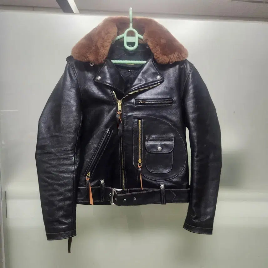 [BUNJANG] Real Simmons J24 Charme Horsehide Leather Rider Jacket / 리얼시몬스 j24 차심 말가죽 라이더 자켓. 라이더 자켓