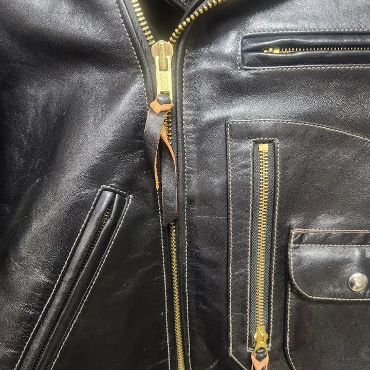 [BUNJANG] Real Simmons J24 Charme Horsehide Leather Rider Jacket / 리얼시몬스 j24 차심 말가죽 라이더 자켓. 라이더 자켓