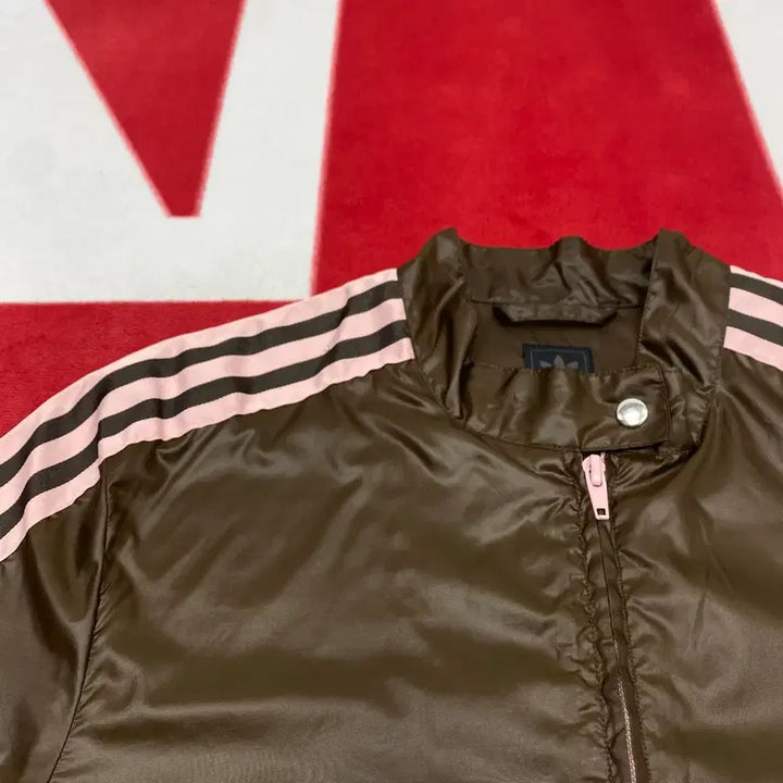 [BUNJANG] Adidas Brown Pink Windbreaker Jacket / 아디다스 브라운핑크 바람막이 90