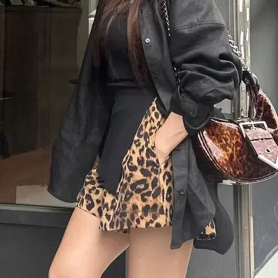 [BUNJANG] Gangjame Leopard Print Pants / 강자매 호피팬츠