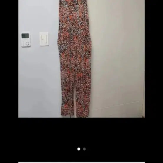 [BUNJANG] Floral Pattern Cami Jumpsuit / 플라워 패턴 끈 나시 점프수트