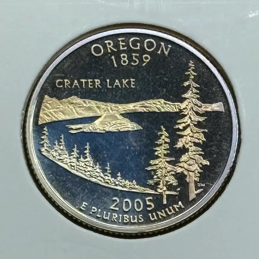 [BUNJANG] 2005 US Oregon Quarter Proof (Unused) - Toning / 2005년 미국(s) 오레곤 쿼터 프루프(미사용)-토닝