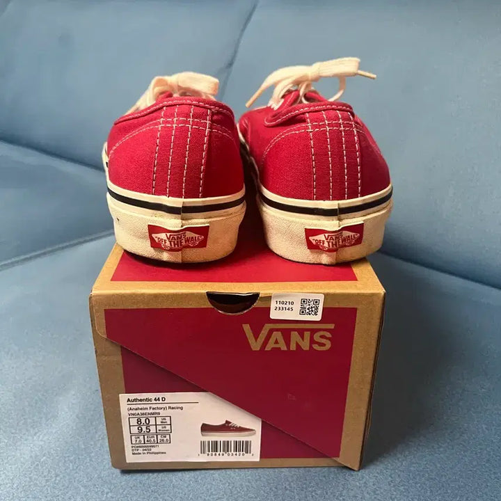 [BUNJANG] Vans Authentic 44 DX Anaheim Factory Racing Red Sneakers / 반스 어센틱 44 DX 애너하임 팩토리 레이싱 레드