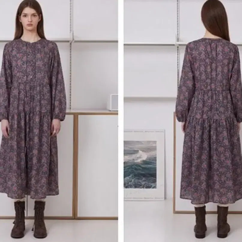 [BUNJANG] Thursday Island Flower Pattern Long Dress 24SS / 써스데이아일랜드 플라워 패턴 롱 원피스 24SS