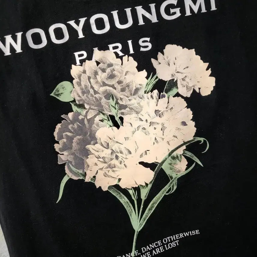 [BUNJANG] Wooyoungmi Flower Back Logo T-Shirt / [발색] 48 / 21SS 우영미 플라워 백로고 반팔티