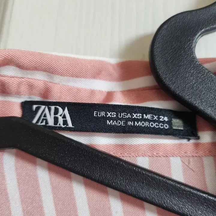 [BUNJANG] ZARA Pink Striped Shirt Dress / 자라 핑크 스트라이프 셔츠 원피스