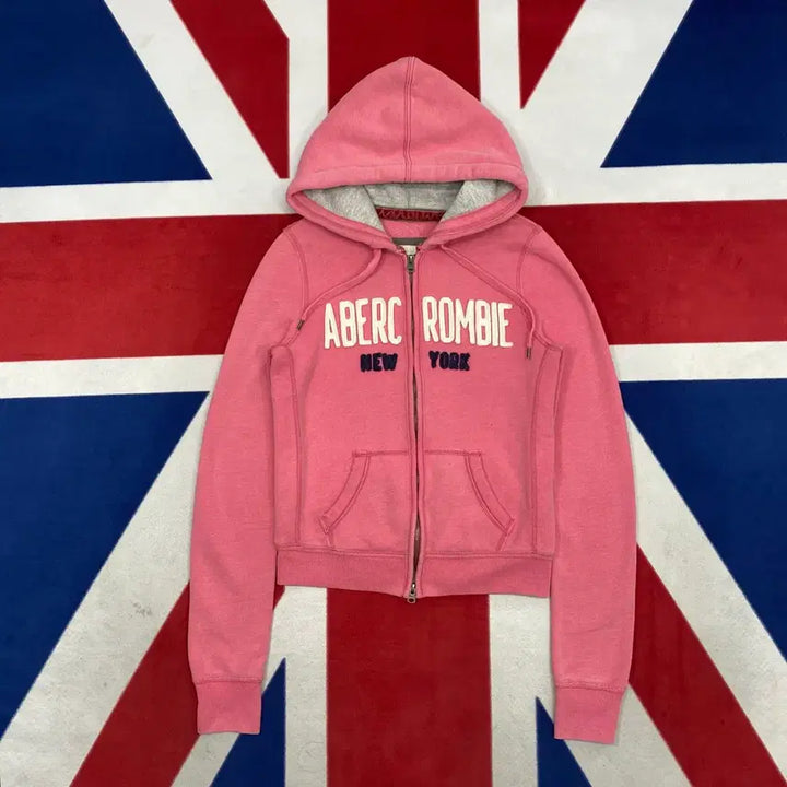 [BUNJANG] Abercrombie Pink Hoodie Zip-up (Women&