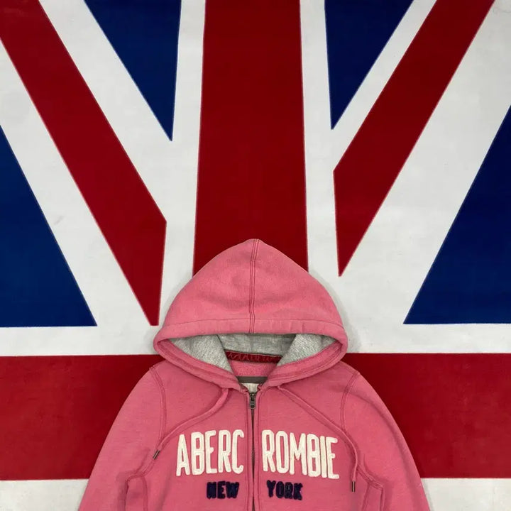 [BUNJANG] Abercrombie Pink Hoodie Zip-up (Women&