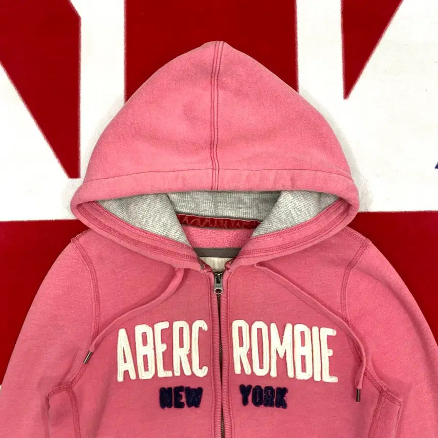 [BUNJANG] Abercrombie Pink Hoodie Zip-up (Women&