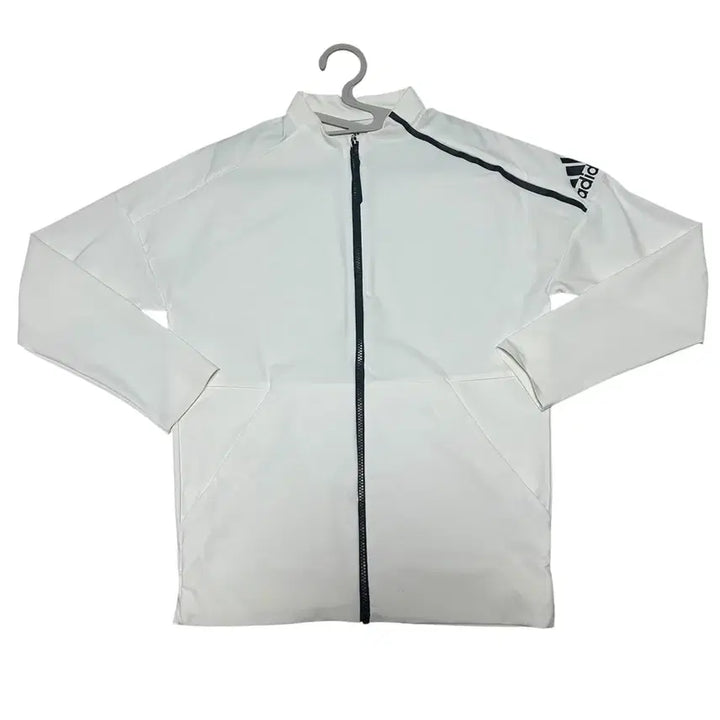 [BUNJANG] Adidas White Zip-Up Jacket Medium Cooling Material Unused / 아디다스 화이트 집업 자켓 M 신축성 쿨링소재 미사용 새상품