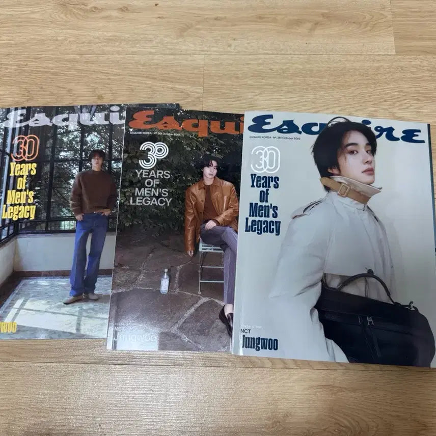 [BUNJANG] Esquire NCT Jungwoo Cover Magazine Bundle Set / 에스콰이어 2025 10월 NCT 정우 커버 3권 일괄