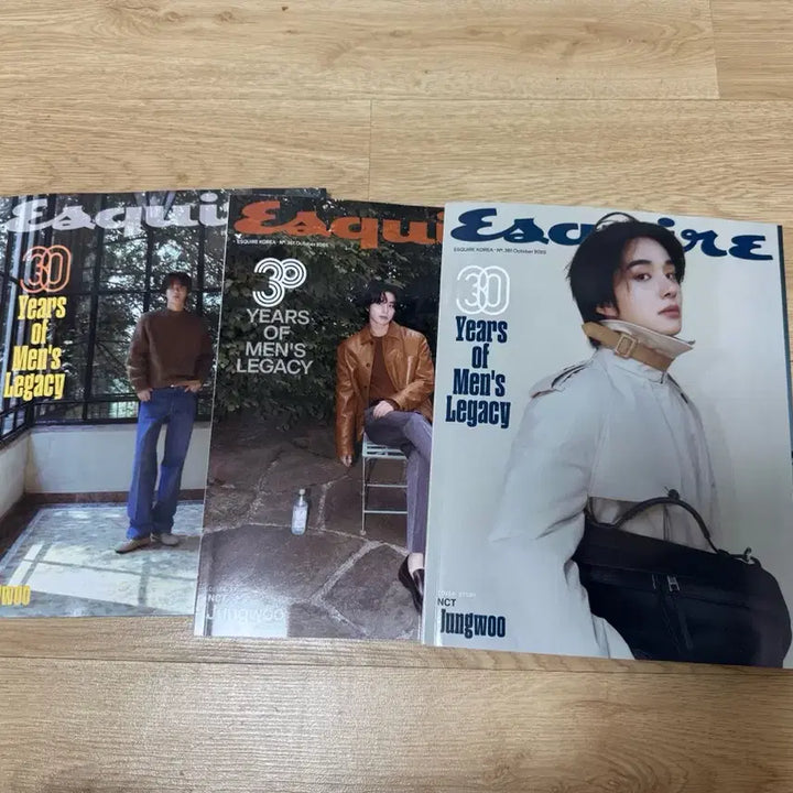 [BUNJANG] Esquire NCT Jungwoo Cover Magazine Bundle Set / 에스콰이어 2025 10월 NCT 정우 커버 3권 일괄