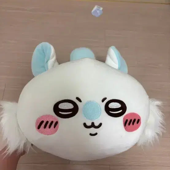 [BUNJANG] Momonga Cute Rabbit Plush Cushion / 모몽가 귀여운 토끼 인형 쿠션 화이트/블루 오늘만 이가격
