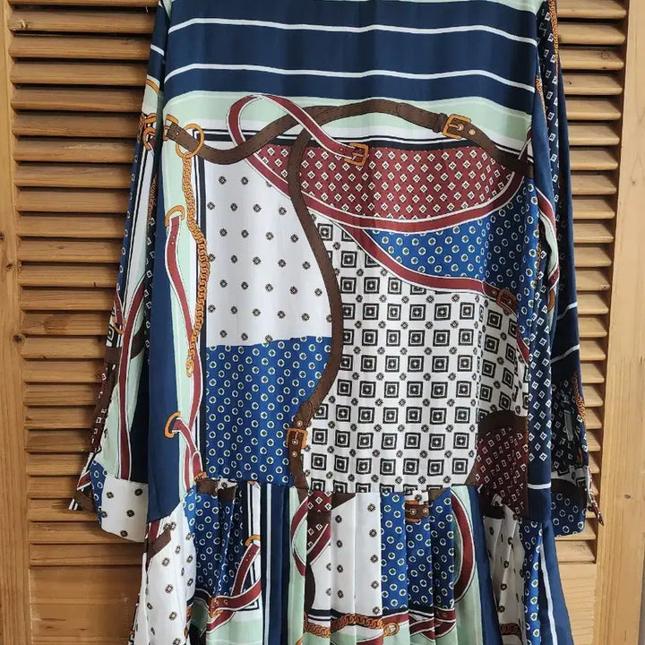 [BUNJANG] ZARA Patterned Long Shirt Dress / 자라 패턴 롱 셔츠 원피스