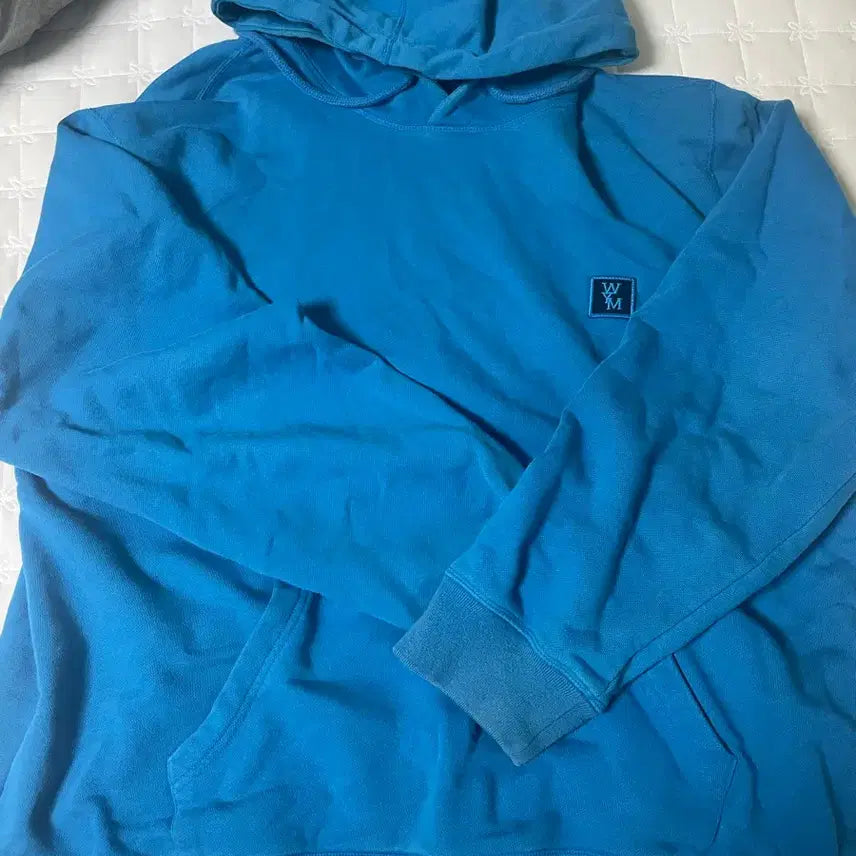 [BUNJANG] Wooyoungmi Back Logo Hoodie Blue / [50]우영미 백로고 후드 블루