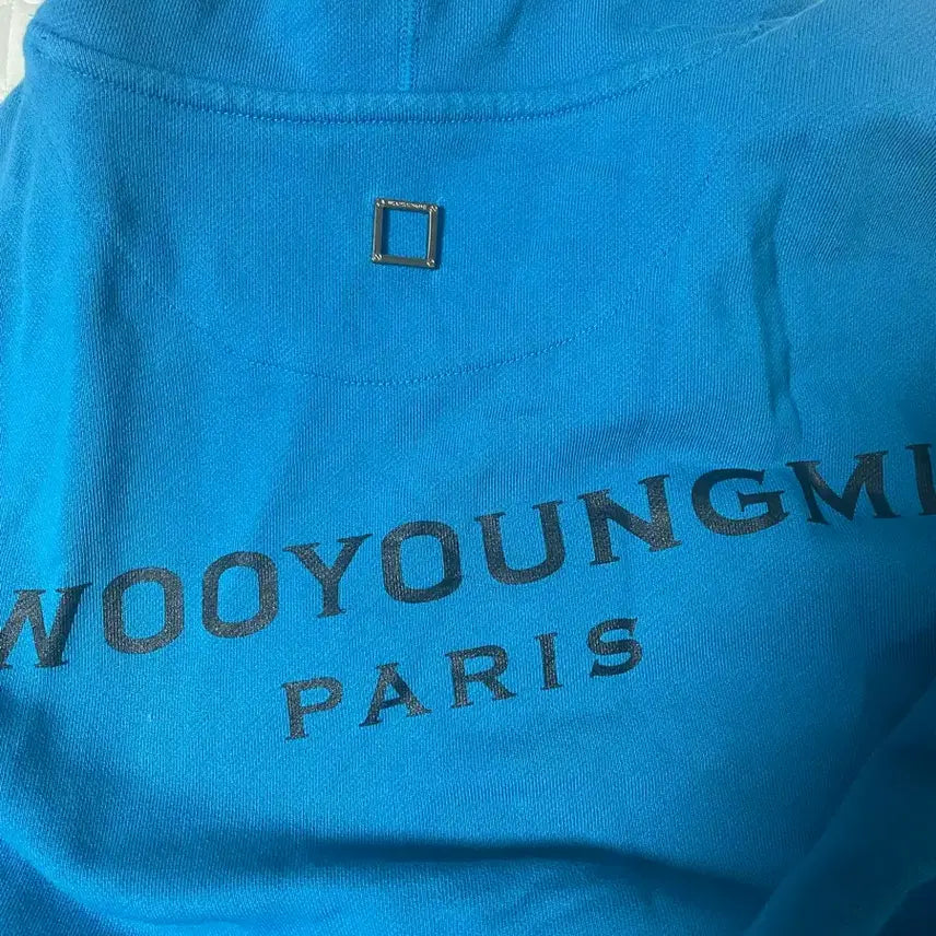 [BUNJANG] Wooyoungmi Back Logo Hoodie Blue / [50]우영미 백로고 후드 블루