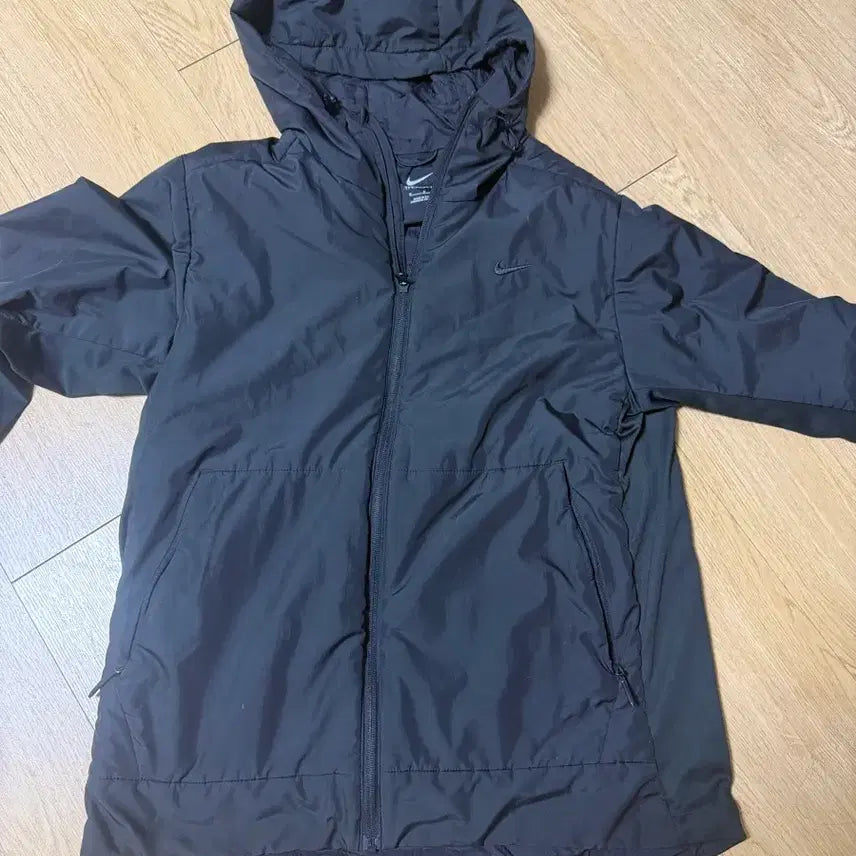 [BUNJANG] Nike Black Windbreaker Hoodie / 나이키 바람막이 후드 블랙
