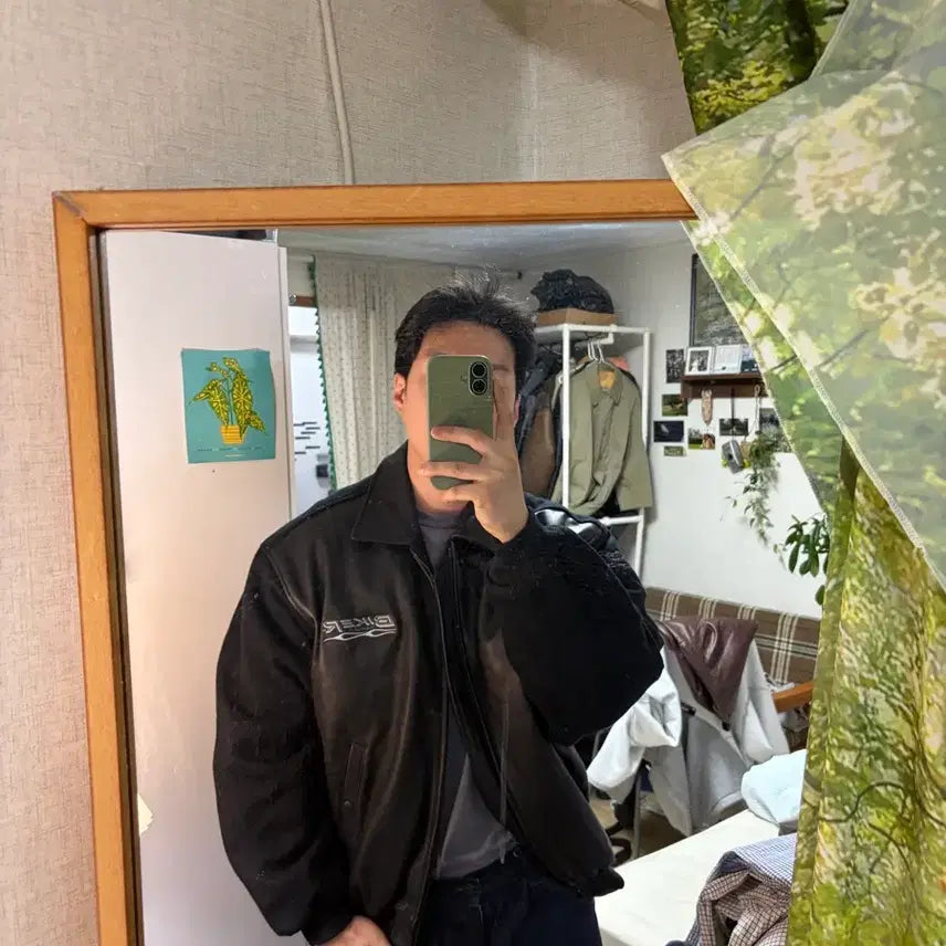 [BUNJANG] Golden Bear 90s Reverse Biker Trash Varsity Jacket / L) 90s 골든베어 Biker trash 바시티 자켓 리버스 바시티
