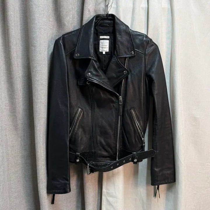 [BUNJANG] ZARA TRF Genuine Sheep Leather Rider Jacket - Size S / [S] 자라(ZARA) TRF 리얼 양가죽 라이더 자켓