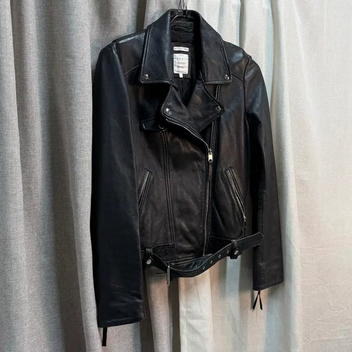 [BUNJANG] ZARA TRF Genuine Sheep Leather Rider Jacket - Size S / [S] 자라(ZARA) TRF 리얼 양가죽 라이더 자켓