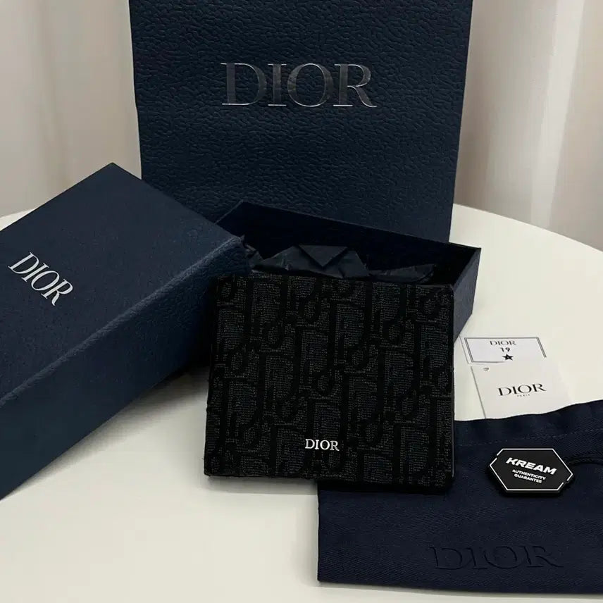 [BUNJANG] Dior Oblique Bifold Wallet Black / (새상품급/풀박스) 디올 오블리크 반지갑 블랙