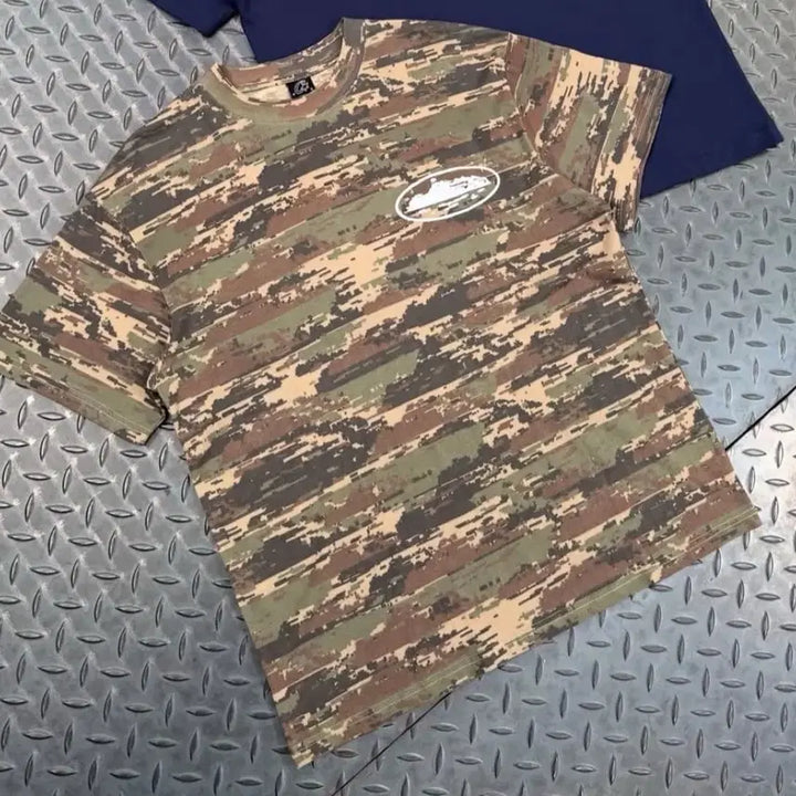 [BUNJANG] CORTES Puff Island Digital Camo T-shirt M / 코르테이즈 퍼프 아일랜드 디지털 카모 반팔 m