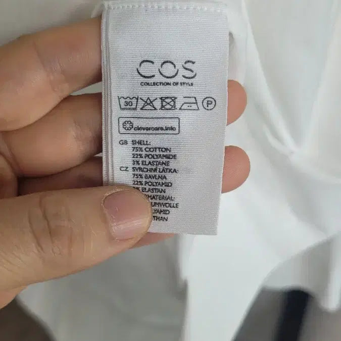 [SOLD OUT] COS 코스  여성 하이넥 카라  얇은 블라우스-34사이즈