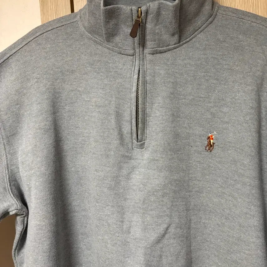 [BUNJANG] Polo Ralph Lauren Gray Half-Zip Sweatshirt XL / 폴로 랄프로렌 회색 하프집업 XL