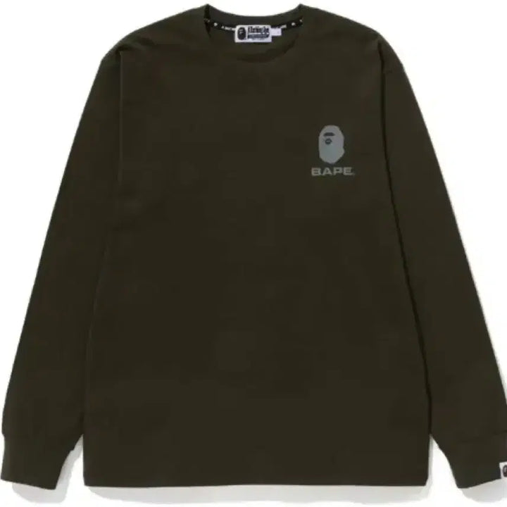[BUNJANG] BAPE Reflective Print Long Sleeve Olive XXL / 베이프 리플렉티브 프린트 롱슬리브 올리브 XXL