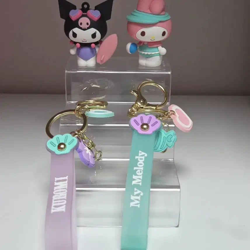 [BUNJANG] Sanrio Kuromi My Melody Keychain Set / 쿠로미 마이멜로디 키링 세트 2022산리오 여름 피규어