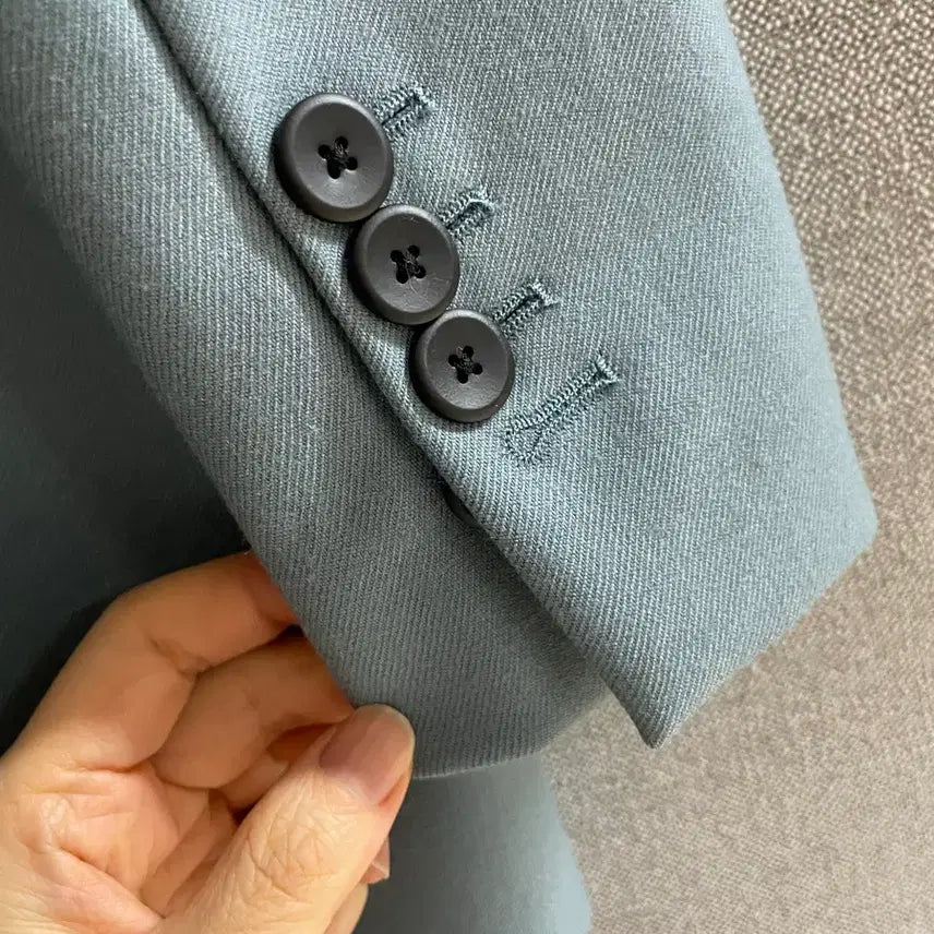 [BUNJANG] Massimo Dutti Italian Fabric Wool Jacket / 마시모두띠 자켓 예쁜 톤다운 블루 이탈리안 패브릭 울소재
