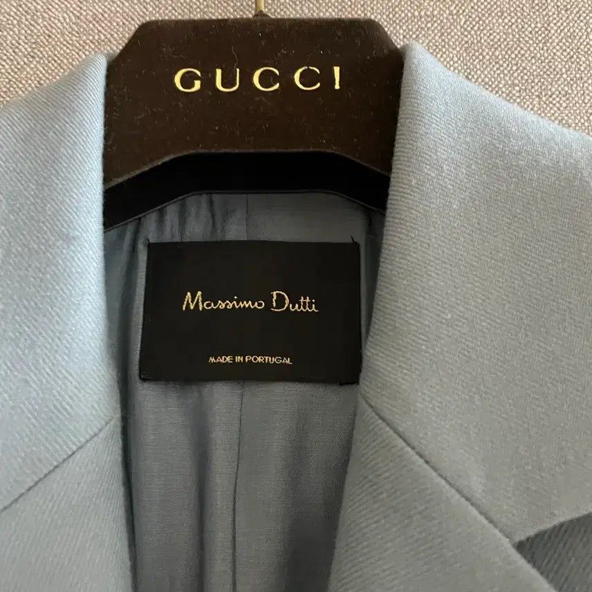 [BUNJANG] Massimo Dutti Italian Fabric Wool Jacket / 마시모두띠 자켓 예쁜 톤다운 블루 이탈리안 패브릭 울소재