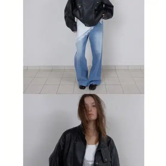 [BUNJANG] Asura Leather Jacket / 무료배송 아수라 레더자켓 가죽점퍼 asura leather jacket
