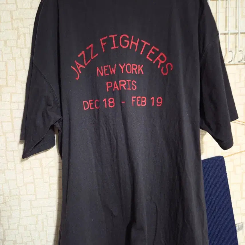 [BUNJANG] M Deuter Jazz Fighters Vintage Black T-shirt / [M] 듀테로 재즈 파이터즈 반팔 티셔츠 빈티지 블랙