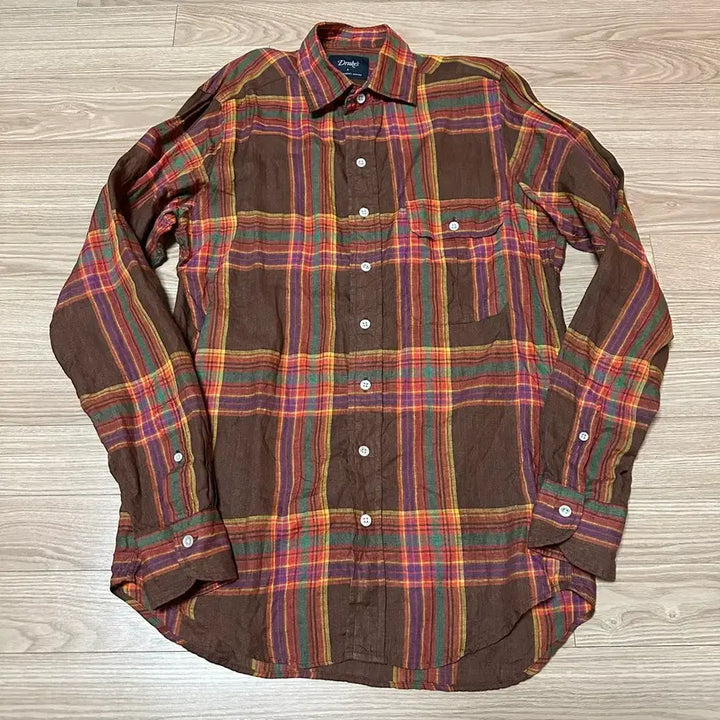 [SOLD OUT] 드레익스 원포켓 린넨 셔츠 S