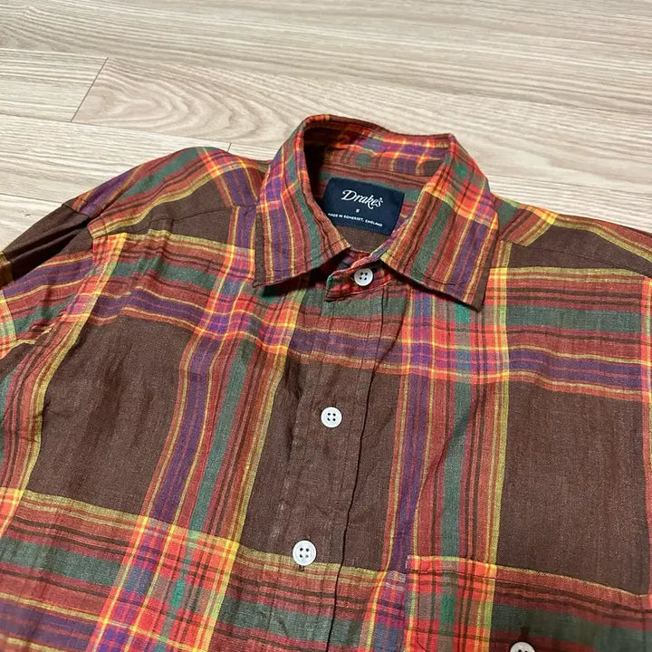 [SOLD OUT] 드레익스 원포켓 린넨 셔츠 S