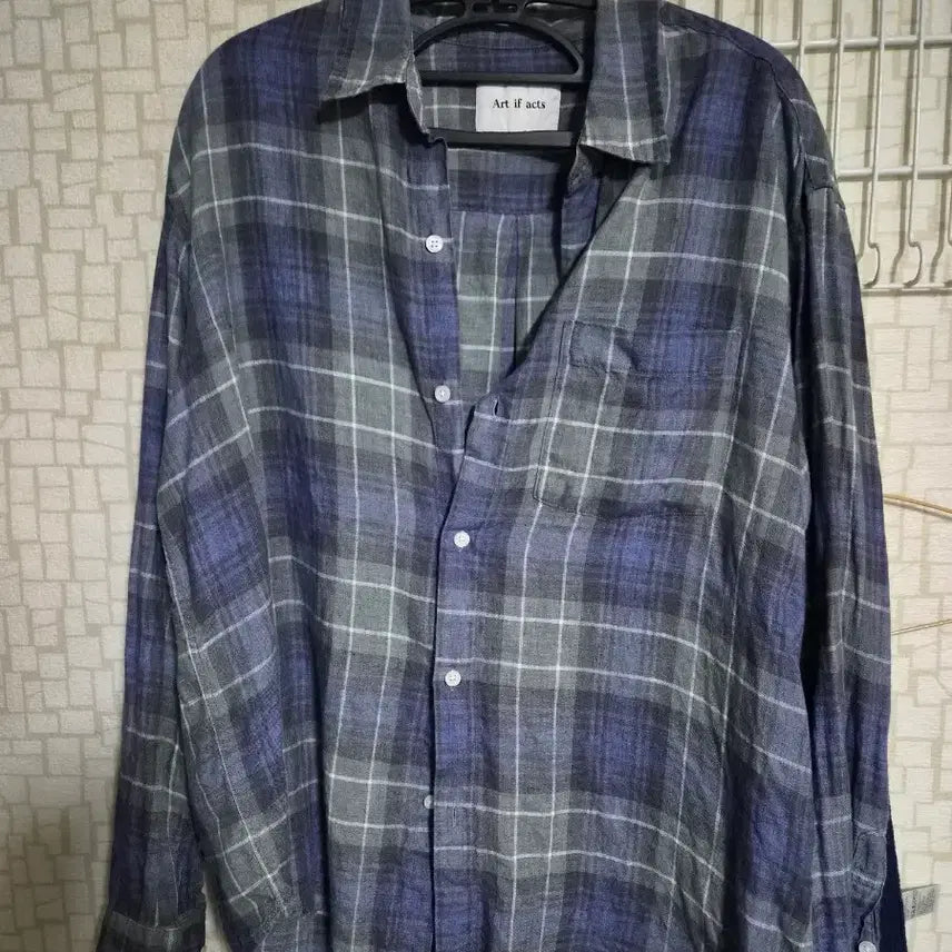[SOLD OUT] [M] 아트이프액츠 린넨 프렌치 체크 셔츠