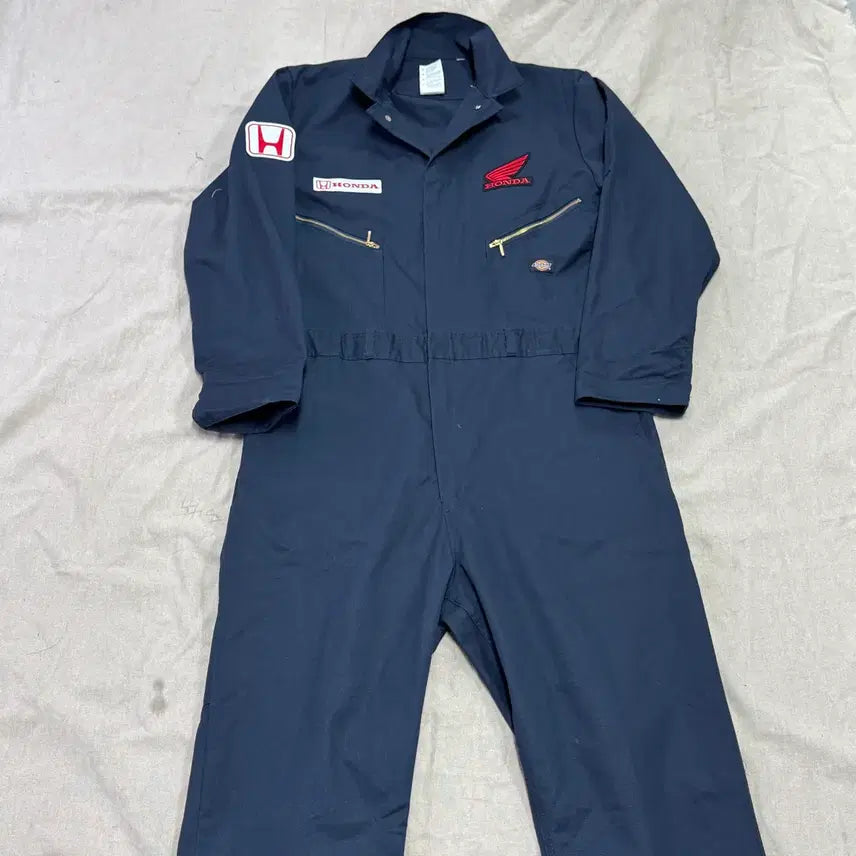 [BUNJANG] Dickies Honda Patch Carpenter Navy Jumpsuit L / 디키즈 혼다패치 카펜터 네이비 점프수트 L