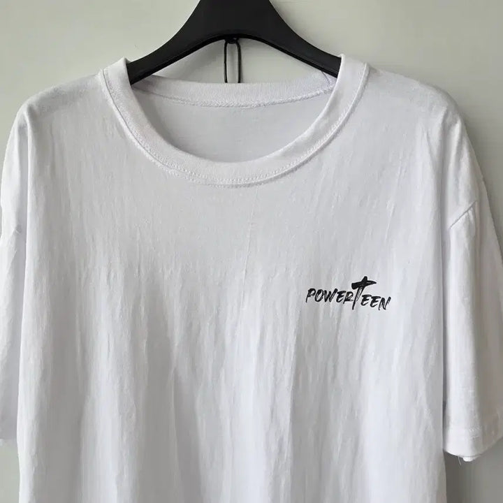 [BUNJANG] White Lettering T-Shirt / F / 남자 화이트 레터링 티셔츠