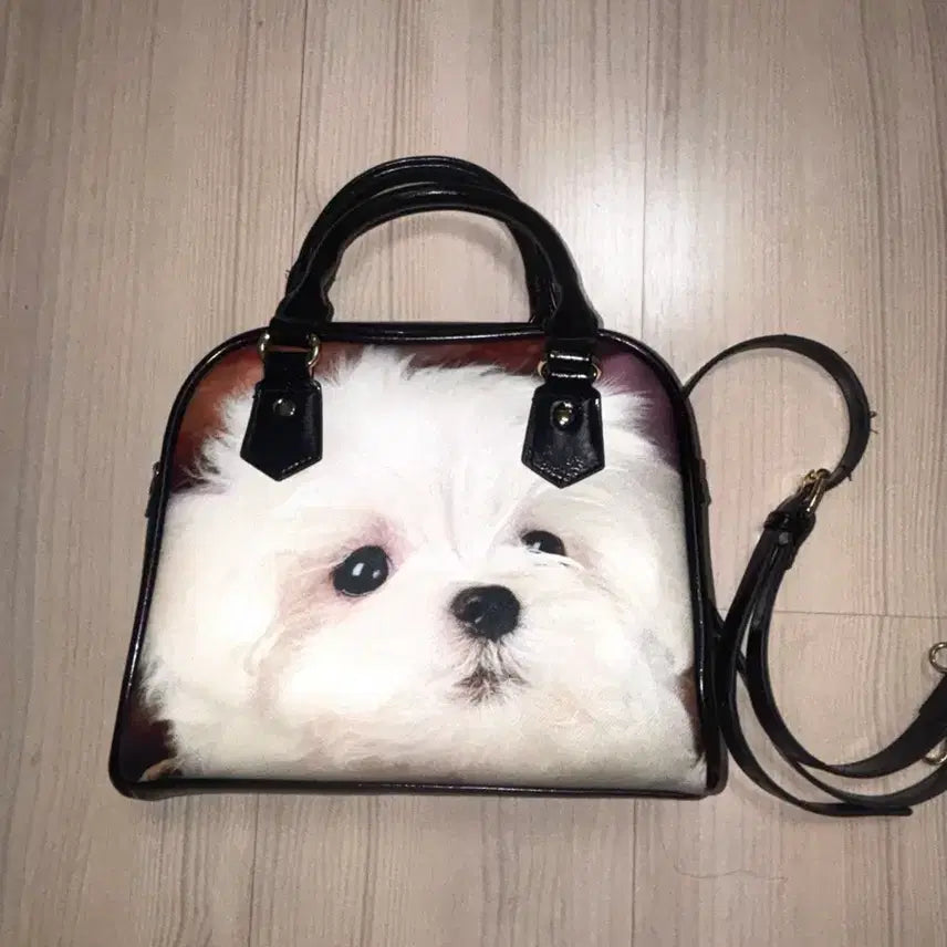 [SOLD OUT] Hurjaboy puppy leather bag 허자보이 말티즈 레더 백