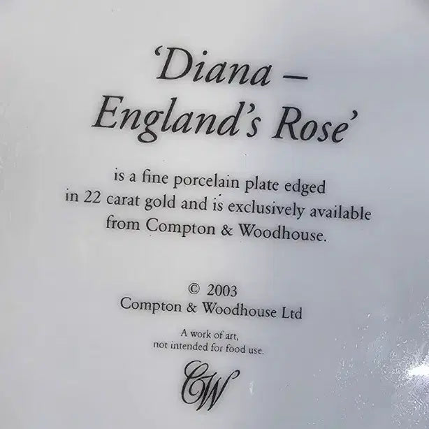 [BUNJANG] Princess Diana Porcelain Plate / 다이에나 왕세자비 도자기접시