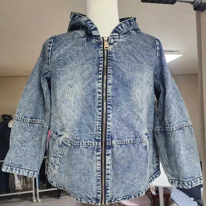 [BUNJANG] Vintage London Big Ben Hooded Denim Jacket / 빈티지 런던 빅벤 후드 청자켓   새상품
