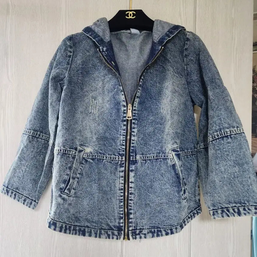 [BUNJANG] Vintage London Big Ben Hooded Denim Jacket / 빈티지 런던 빅벤 후드 청자켓   새상품