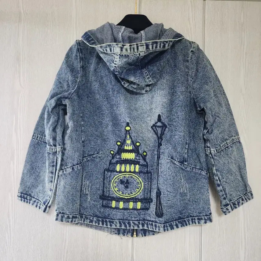 [BUNJANG] Vintage London Big Ben Hooded Denim Jacket / 빈티지 런던 빅벤 후드 청자켓   새상품