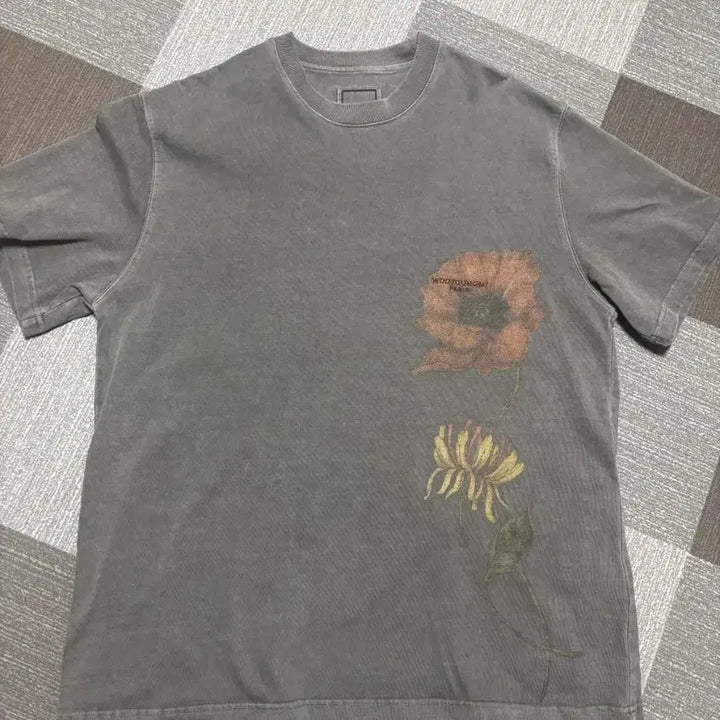 [BUNJANG] Wooyoungmi 25SS Oversized Flower Print T-shirt / 우영미 25ss 오버핏 플라워 반팔 46
