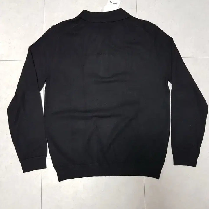 [BUNJANG] Ziozia Black Long-Sleeve Collar Knit / 지오지아 블랙 긴팔 카라 니트