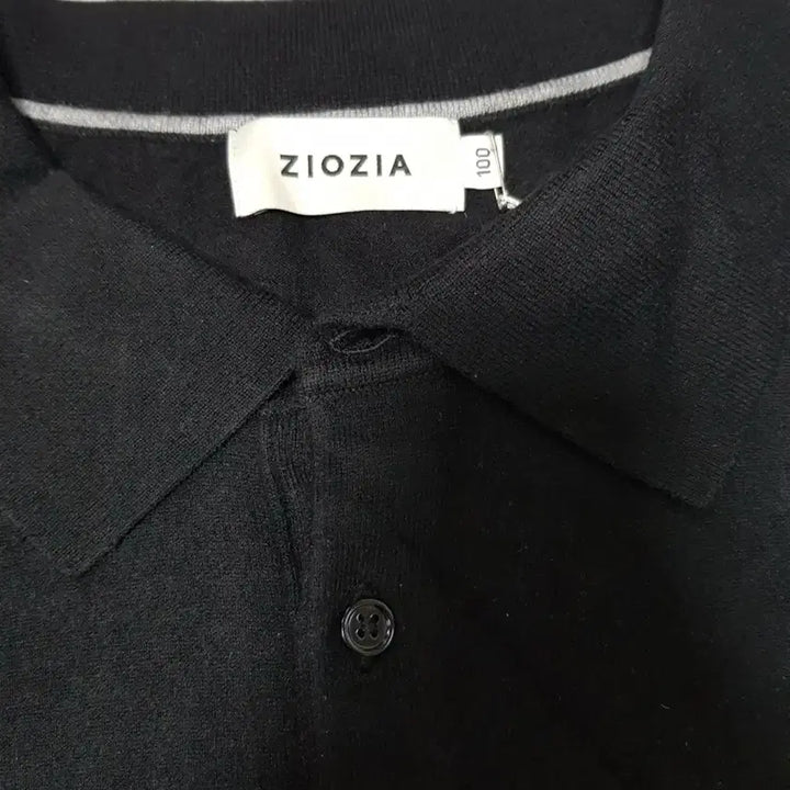 [BUNJANG] Ziozia Black Long-Sleeve Collar Knit / 지오지아 블랙 긴팔 카라 니트